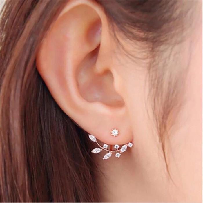 Anting Bottom Leaf Daun Menjalar Lucu Unik Murah