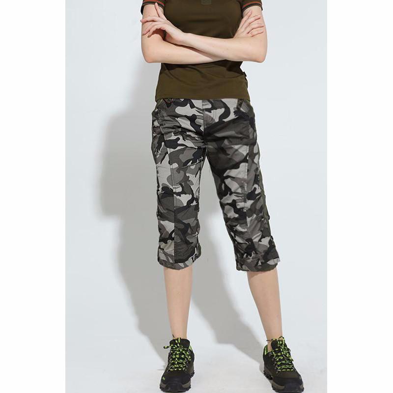 Celana Jogger Training Selutut Wanita Corak Army - Georgia