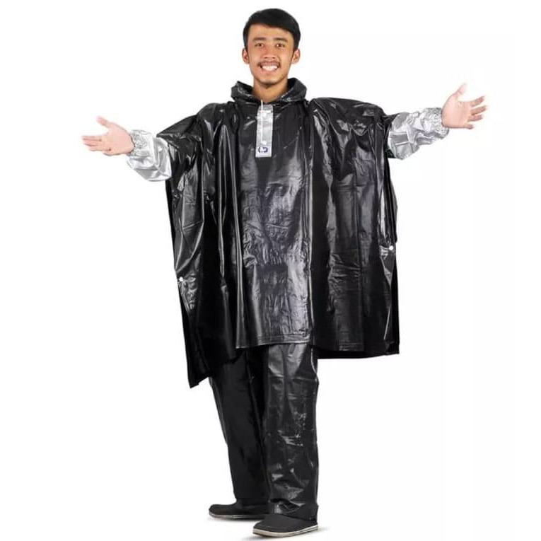 Jas Hujan Poncho Lengan Celana Plevia NAUTILUS 734 - Batman Ponco Hitam