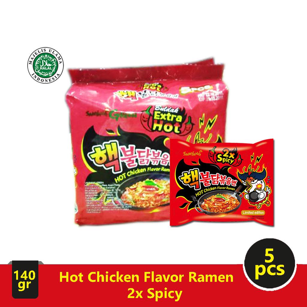 Samyang Green Hot Chiken Ramen Buldak Extra Hot 140gr @5pcs