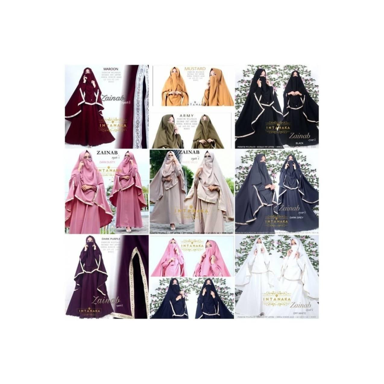 Baju Gamis Syari Renda Arab Cadar