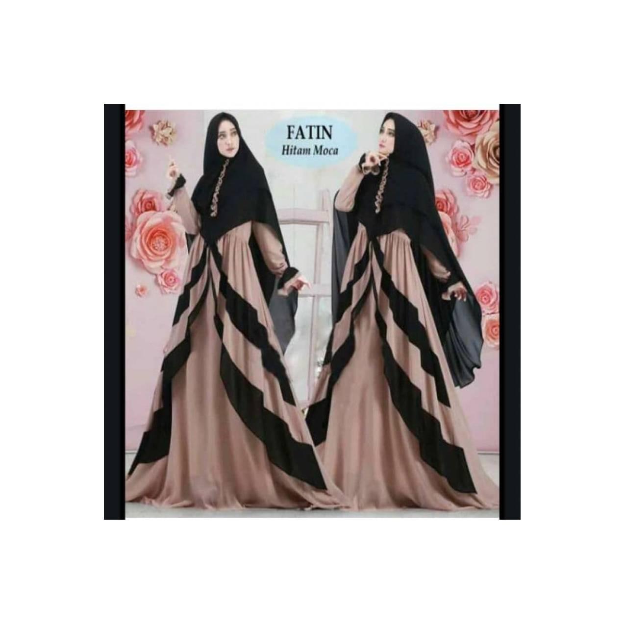 Gamis Fatin Syari / Pakaian Muslim / Baju Gamis - Hitam