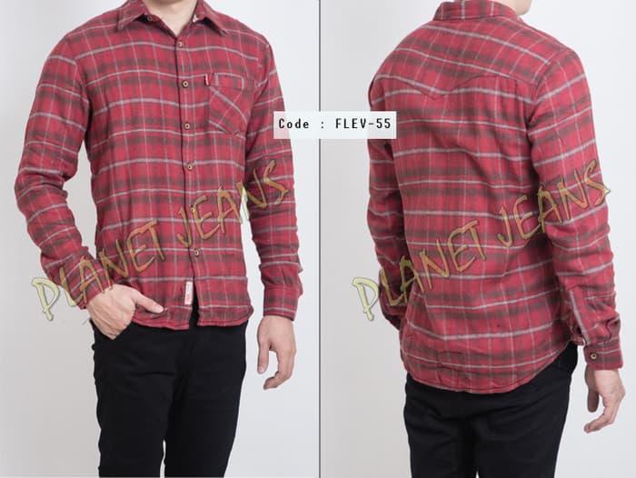 JUAL KEMEJA FLANNEL/FLANEL COWOK #FLEV55