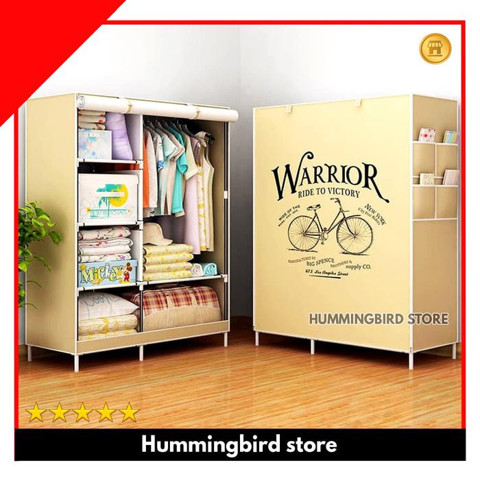Lemari Plastik Pakaian Baju Bongkar Pasang Portable WARRIOR 2018