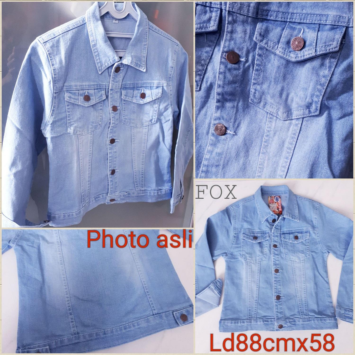 Fox- Jacket Jeans / PHOTO ASLI/ Jaket Denim BIru/ Jaket Jins/ Outer Denim/ Jeans LEVIS LEPIS