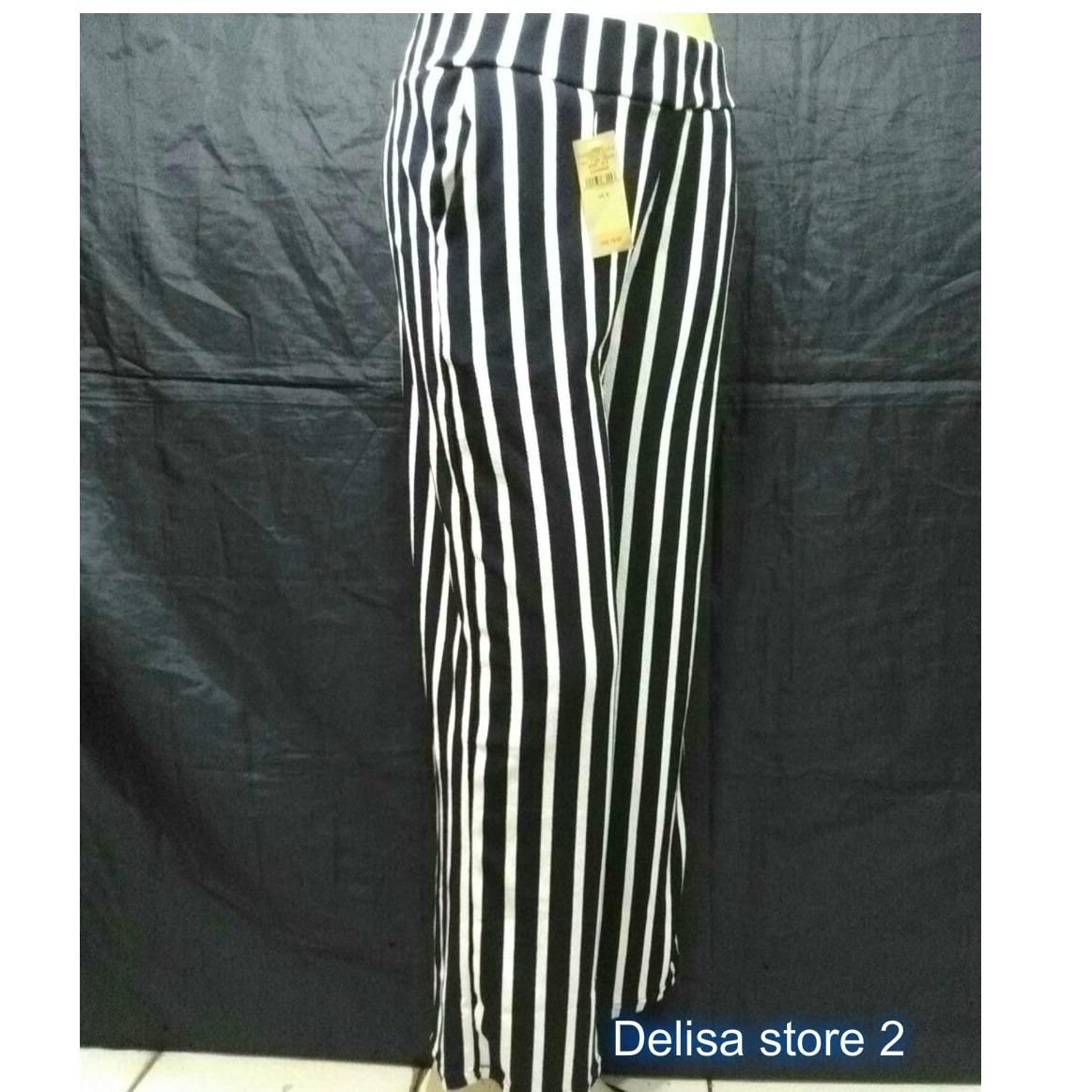 Celana Kulot Salur Bahan Crepe/Wafel