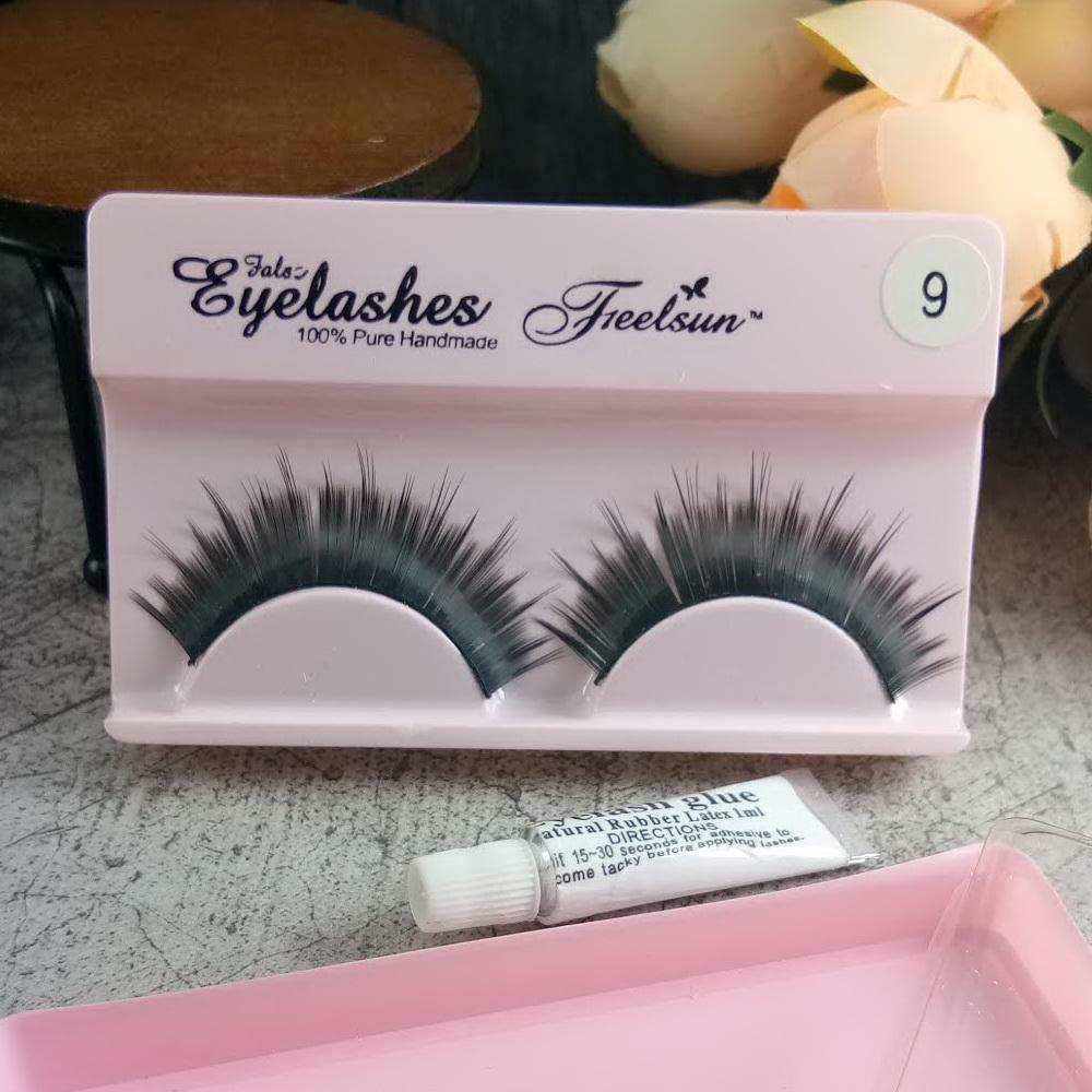 Anneui - Feelsun Bulu Mata Palsu Eyelash Set Sepasang Bulu Mata Dan Lem - No.9