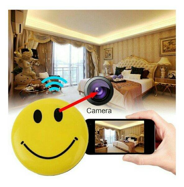 Smile Kamera Pin Spy Cam HD DVR + bisa musik mp3 Player , cctv portable camera tersembunyi pengintai bentuk model PIN Yellow warna kuning ,hidden video recording rekaman bening. GRESIK