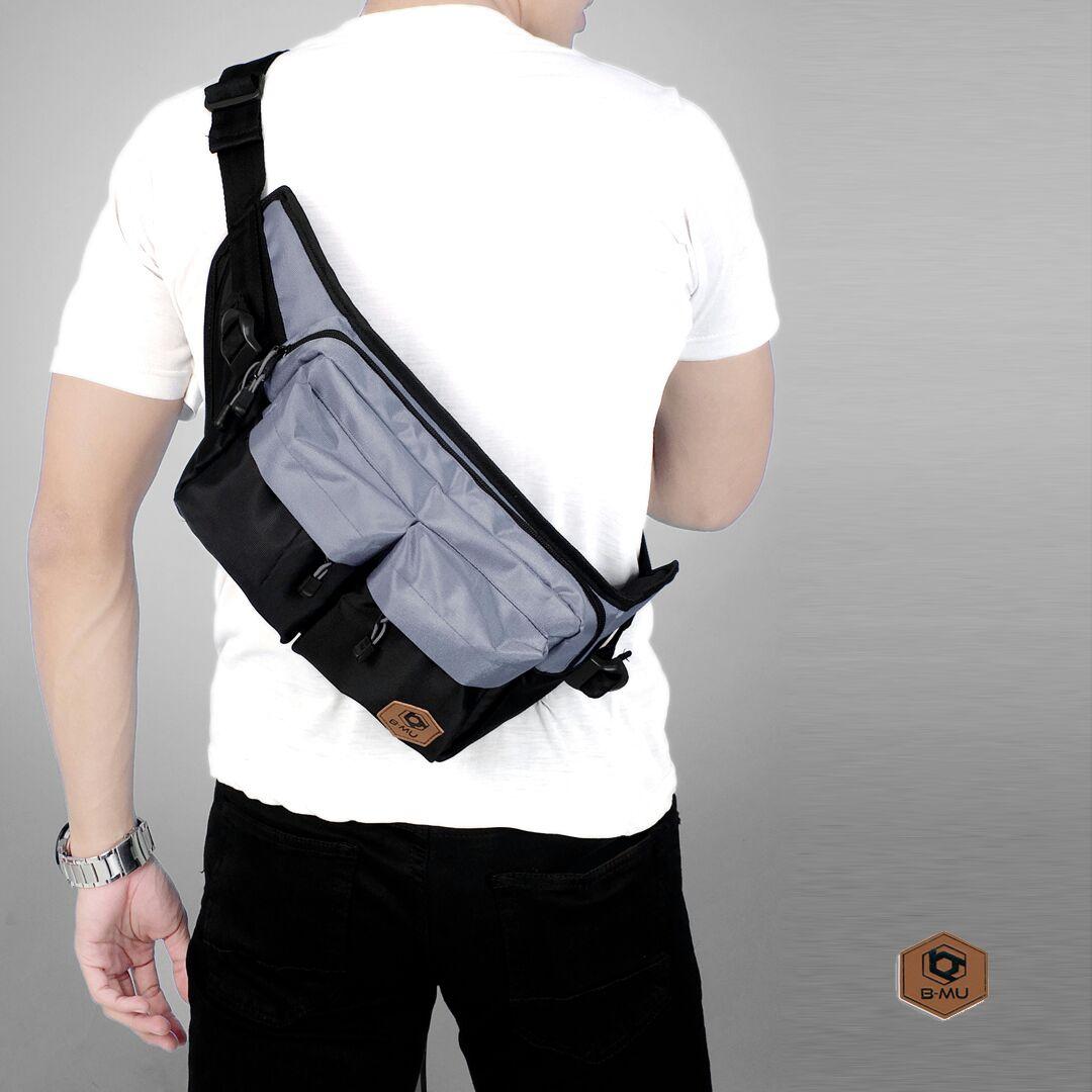 the most - tas sling bag pria drak grey mix black tas slempang tas jingjing tas uang tas hp tas pinggang terlaris termurah fashion pria distro bandung