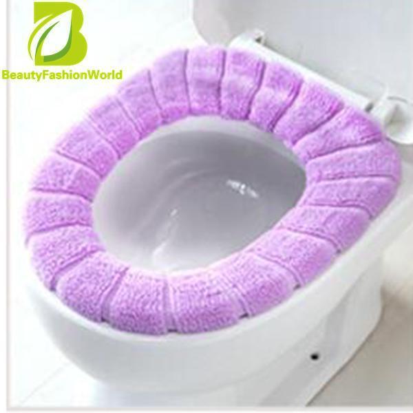 Beautyfashionworld Toilet Kursi Alas Closestool Alas Sarung Lucu Labu Baru Pola Rajutan Perlengkapan Rumah Hangat-Internasional