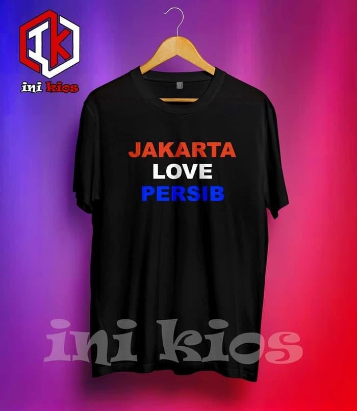 DISKON TERLARIS KAOS T-SHIRT DISTRO JAKARTA LOVE PERSIB TERMURAH