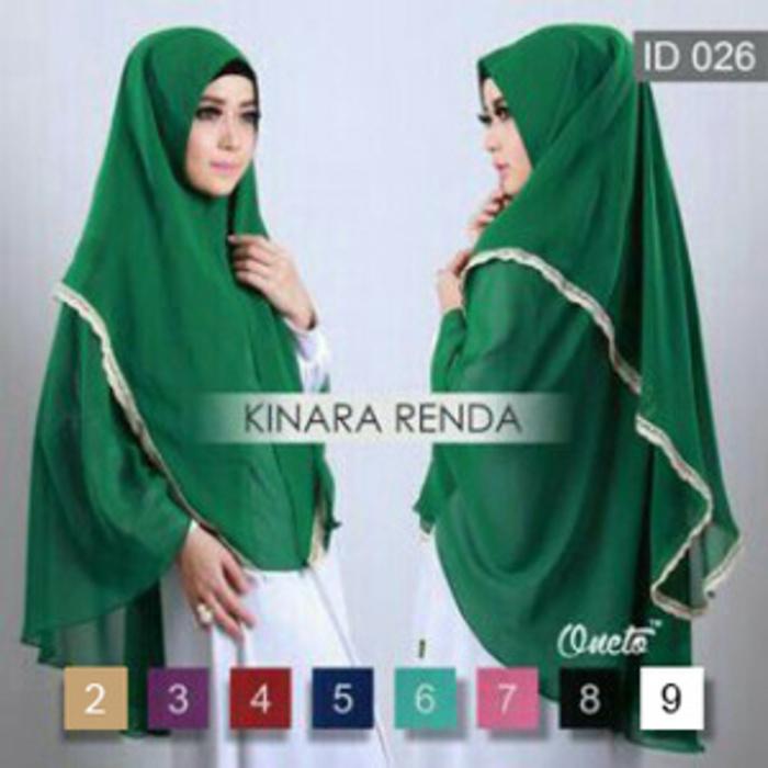 Jilbab Kinara Renda Premium / Kinara Renda Jumbo / Jilbab Kinari Renda