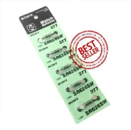 Aiueo Battery - 10 Pcs Baterai Jam Tangan Sony 377 Watch Battery SR626 1.55V Kalkulator Mainan Remote