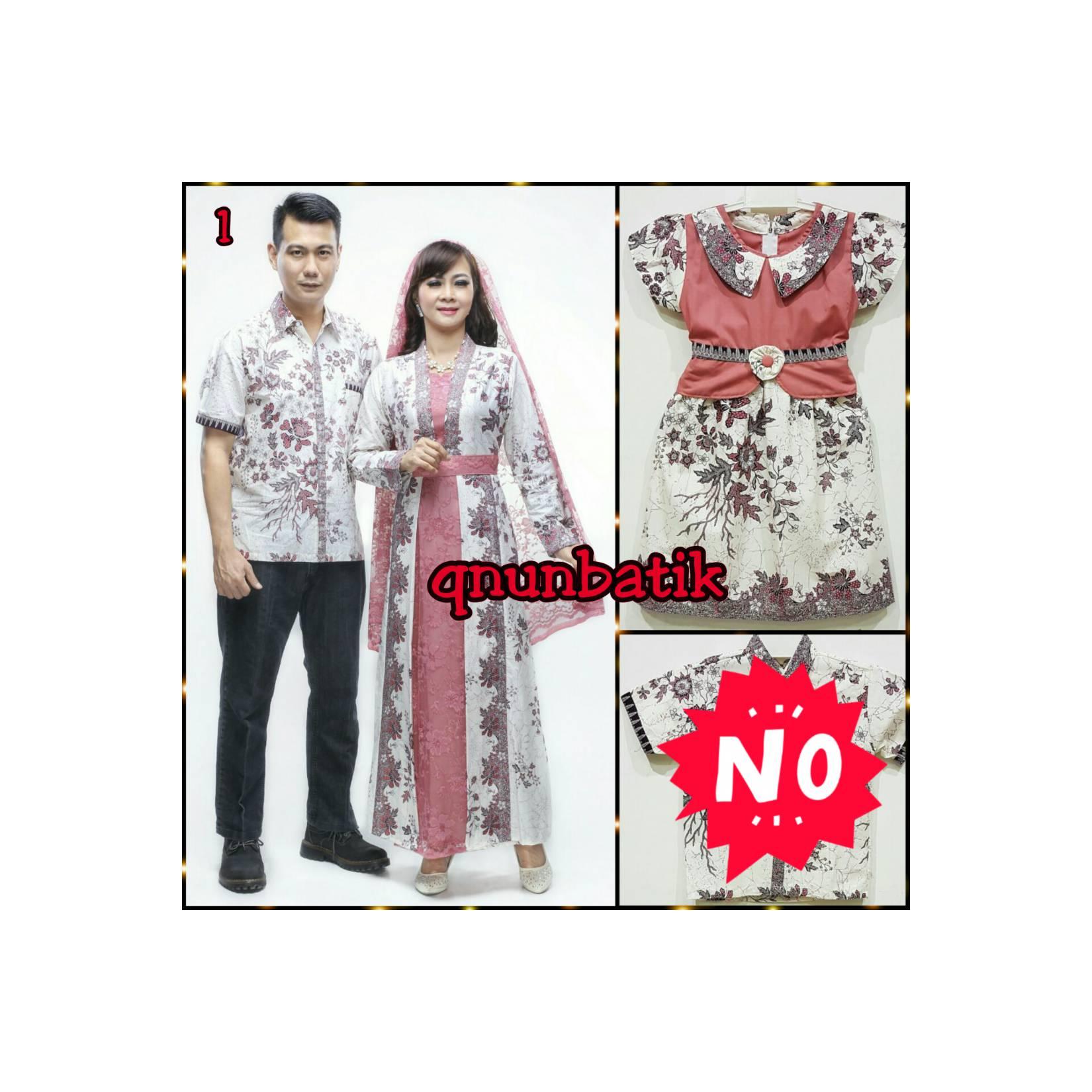 BATIK KELUARGA FAMILY GAMIS JUMBO XXL KRISDAYANTI (KD) DASAR CREAM