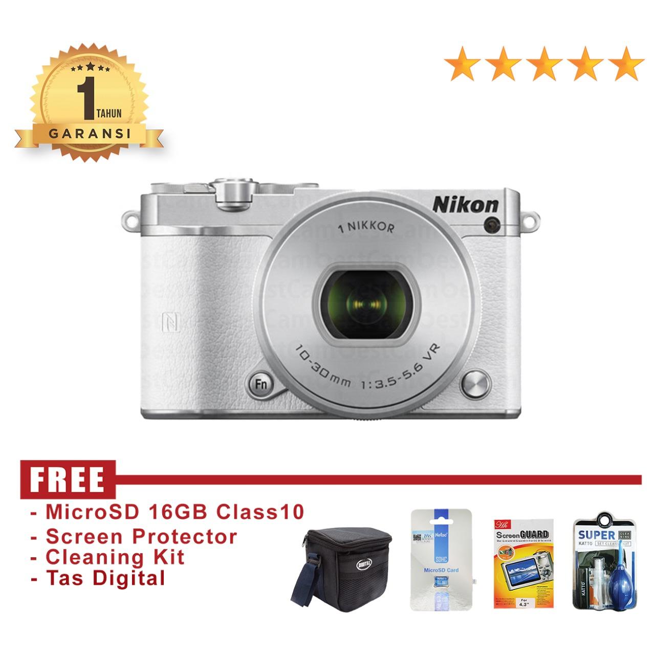 Nikon 1 J5 Kit 10-30mm 20.8 MP - White Mirorrles Kamera