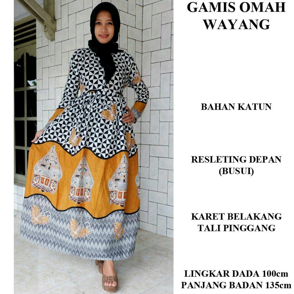 Gamis omah wayang - gamis - gamis batik - gamis klok - gmis busui - dress - dress batik - seragam batik di lapak Batik Gaul Pekalongan nur_janah2611