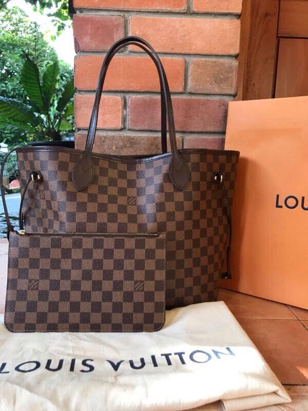 ORIGINAL!!! Tas LV Louis Vuitton Neverfull MM Damier Tote Asli / Ori / Authentic - IdOeip
