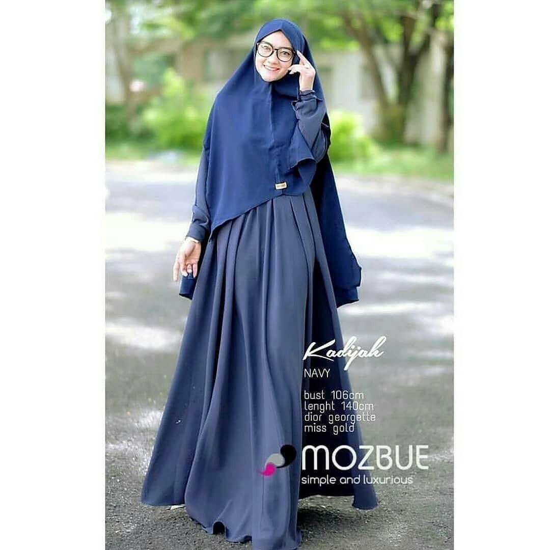 Baju Original Gamis Kadijah Syari Dress Baju Panjang Muslim Casual Wanita Pakaian Hijab Modern Modis Trendy Terbaru
