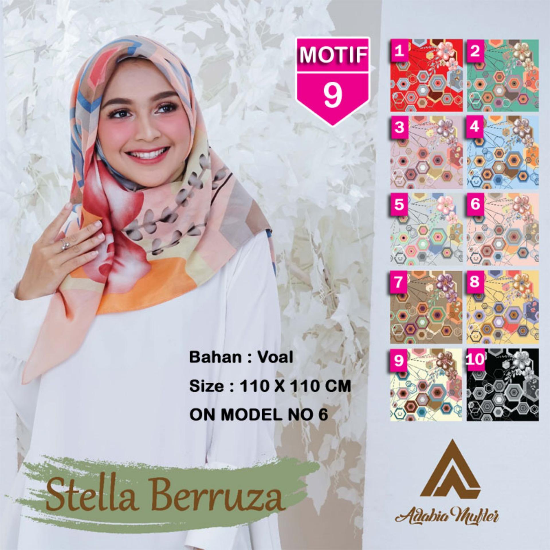 Hijab Segi Empat STELLA BERRUZA 9 By ADABIA MUFLER - Jilbab kerudung MOTIF