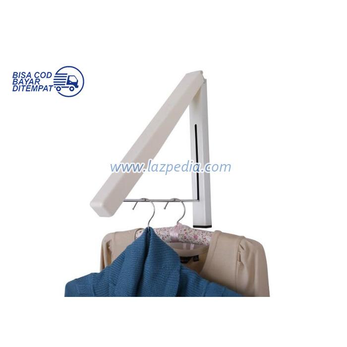 Laz COD - HS01 Gantungan Baju Indoor Hanger Baju / Gantungan Baju Unik Bisa di Pasang di Tembok Rumah / Putih - Lazpedia