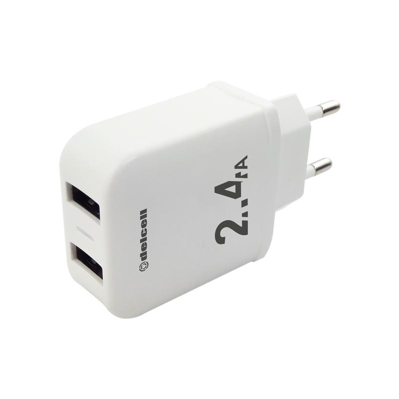 Delcell Adaptor Deux Charger 2.4A Dual Port Output