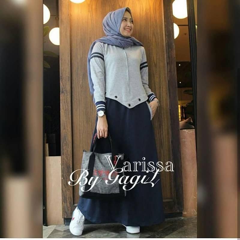 “BC VARISA” Maxi Dress Syari Gamis Bahan Balotely Wolfice Katun Rubiah Spandek Panjang Hijab Casual Pakaian Wanita Trand Terbaru Fashionable
