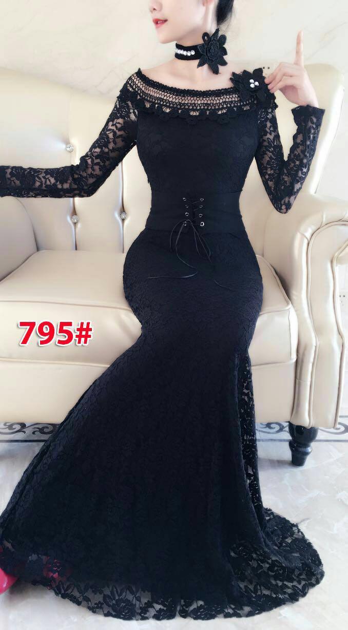 795# baju pesta import / gaun pesta import / baju pesta brokat / longdress fashion import / gaun panjang