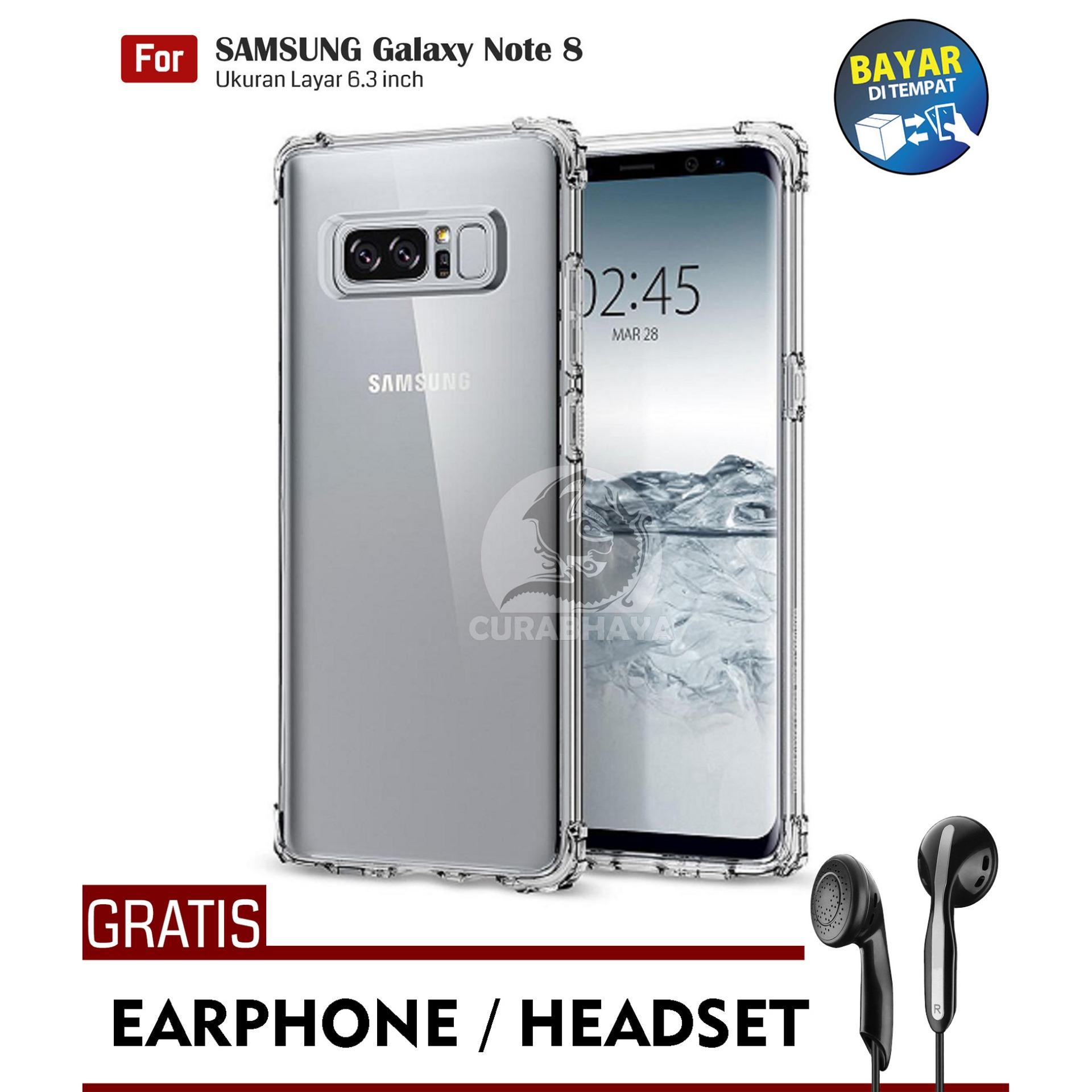 AirShock Samsung Galaxy Note 8 (N950) / Duos | Anti Crack Premium Softcase Cushion ShockProof + Gratis Free Earphone Headset Handsfree