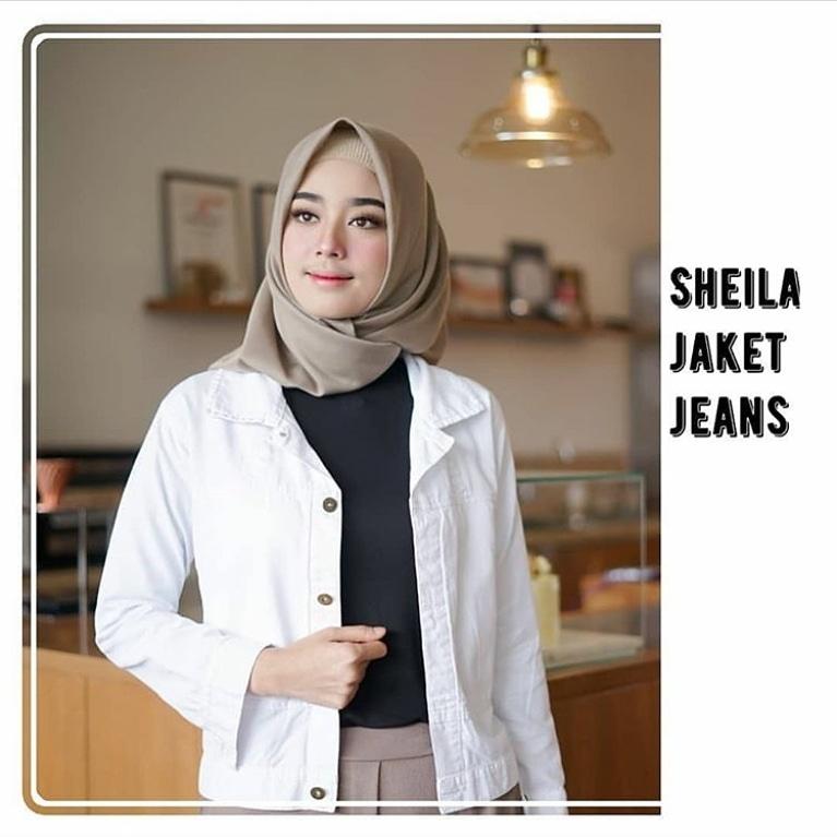 sheila jaket jeans white-D&A.outfits