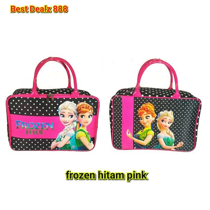 Tas Travel Bag Koper Kanvas Renang Anak Dewasa Frozen
