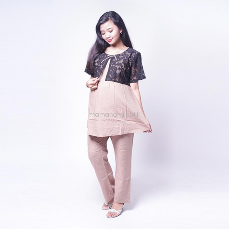 Ning Ayu Setelan Hamil Lengan Pendek Motif brokat cantik - STD 81 / Baju Hamil Muslim / Baju hamil Kerja / Baju Hamil dan Menyusui / Baju Hamil Lucu / Baju Hamil Panjang / Baju Hamil Modern / Baju Hamil Wanita / Baju Hamil Kerja Muslim