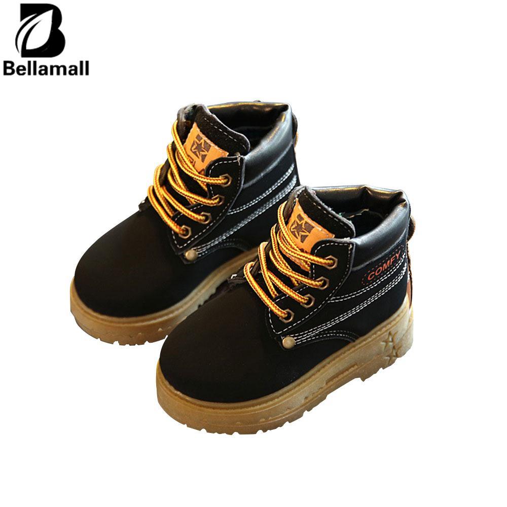 Bellamall: Nyaman Pakaian Anak-anak Casual Hangat Martin Boots Sepatu Bot Salju untuk Anak Kids Boys Gadis Tendon-Intl