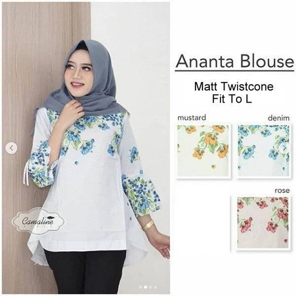 AG Apparel Blouse Ananta Varian Warna / Blouse Sabrina / Baju Wanita / Blouse Korea / Atasan Wanita / Atasan Murah / Kemeja Shinta / Baju Formal / Kemeja Wanita / Kemeja Formal / Atasan Muslim / Kemeja Cewek Tunik / Kemeja Kerja / Baju Sabrina