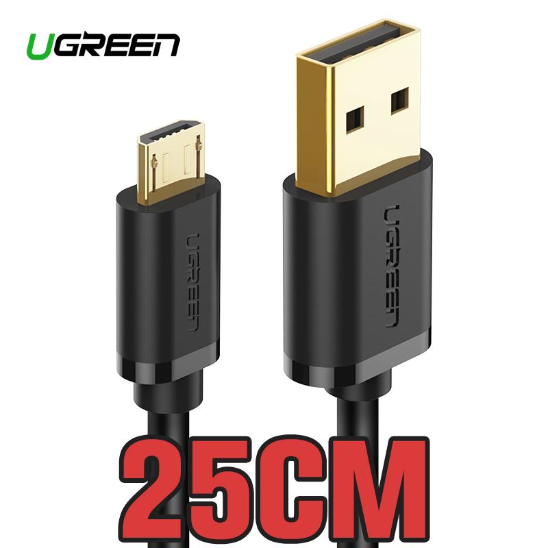 UGREEN 25CM Micro USB Charging Cord Cable for Samsung Xiaomi Redmi LG ASUS Zenfone Handphone hp