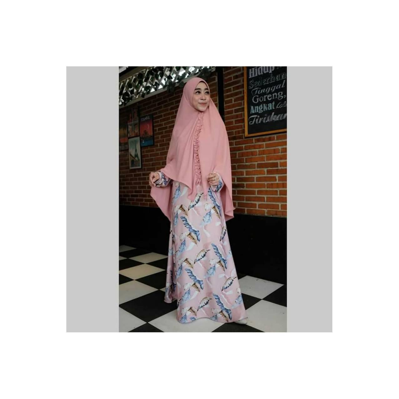 gamis set khimar wolvis maxmara baju muslim Balotelli katun jepang