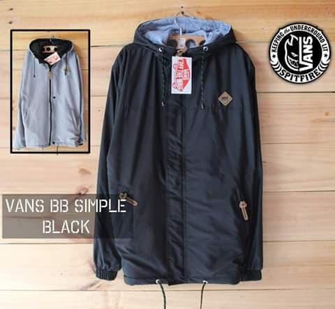 Terbaru!! Jaket Vans Bolak Balik Sleting Double Kancing - ready stock