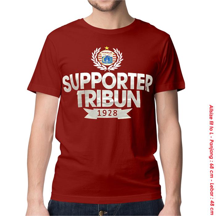 KAOS BAJU DISTRO BOLA INDONESIA - PERSIJA SUPPORTER TRIBUN RED