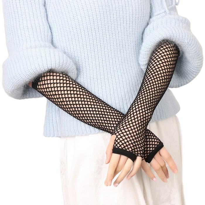 Sarung Tangan Jaring Fishnet Gloves Fashion Jala Impor Termurah