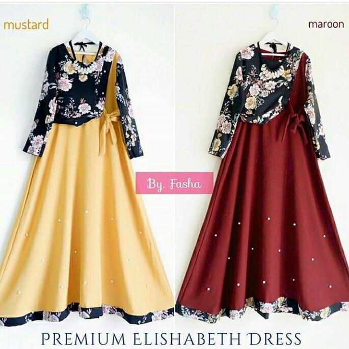 Outday Store - Elishabeth Dress - Busana Muslim Gaya Maksimal Lebaran 2018