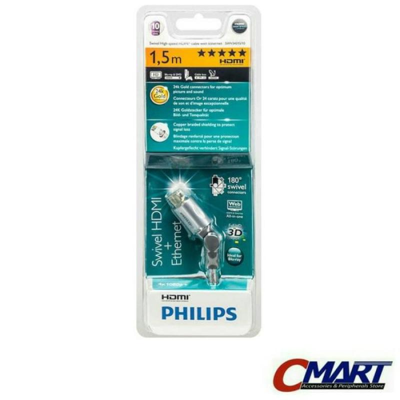 Philips Kabel HDMI to HDMI 1m Cable 1 meter with swivel connector head - SWV3431S/10