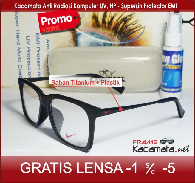 Frame Kacamata NIKE 7875 + Lensa minus/plus/silinder Kacamata