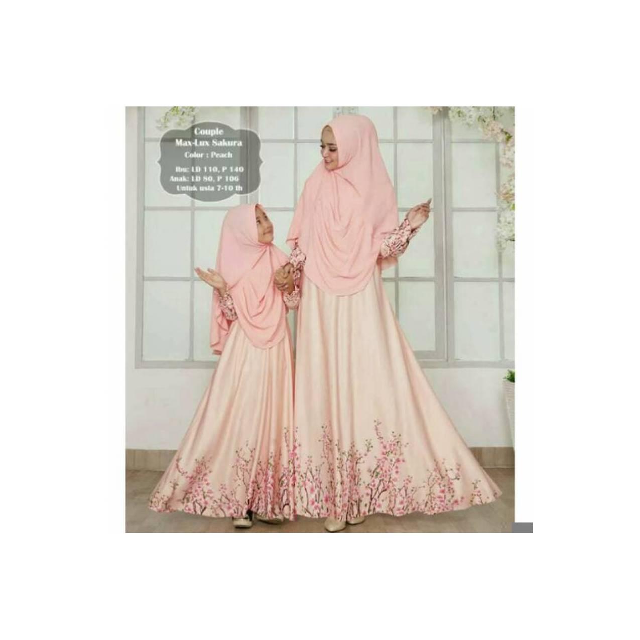 Ibu dan Anak Mom Kid Couple Ibu Anak Gamis Ibu Anak Baju Lebaran Baj