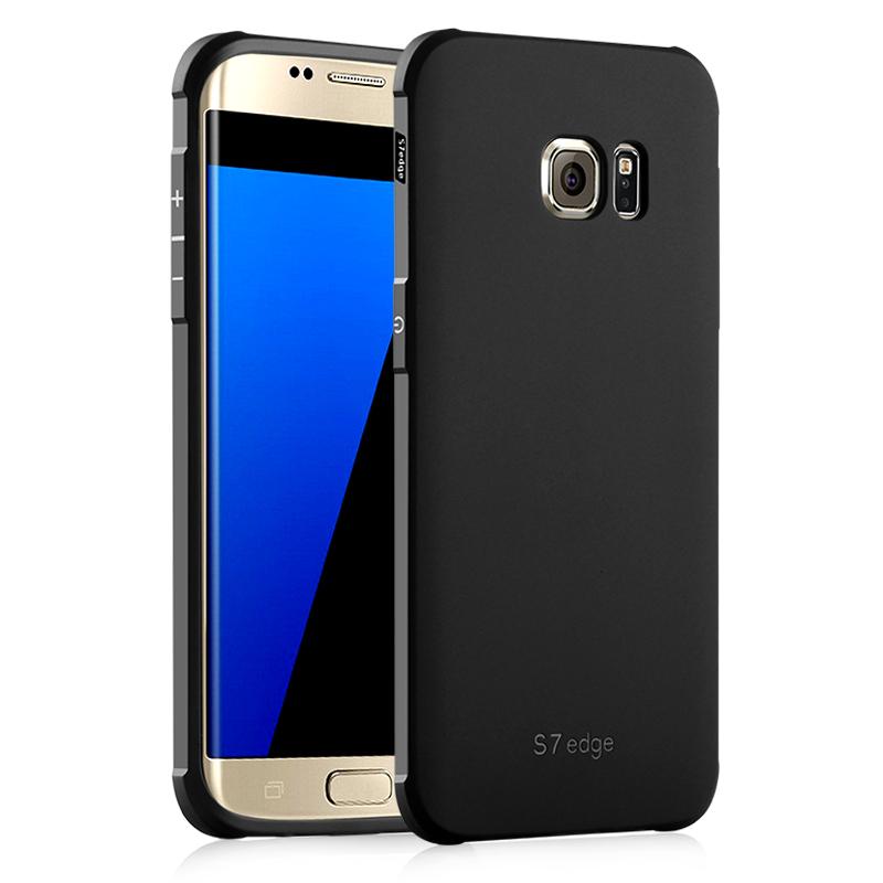 Samsung Selubung Ponsel S7edge/S79300/S7 Silikon Sederhana Hitam Datar