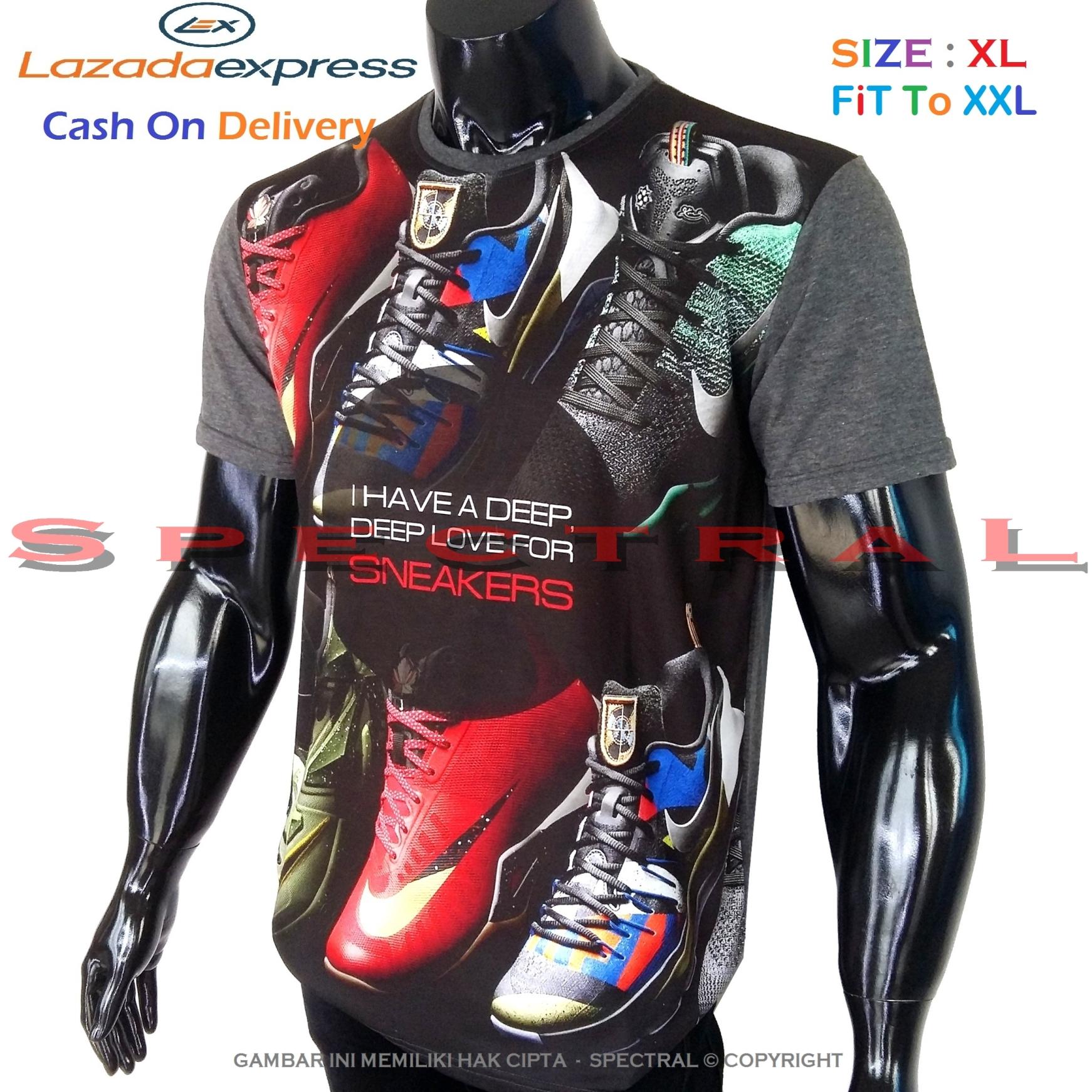 Spectral – 3D SEPATU Kualitas HD Printing Size L Fit To XL Soft Rayon Viscose Kaos Distro Fashion T-Shirt Atasan Baju Pakaian Polos Pria Wanita Cewe Cowo Lengan Murah Bagus Keren Jaman Kekinian Jakarta Bandung Gambar Terbaru Sneakers Sendal