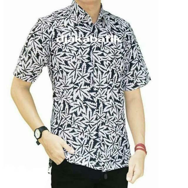 KEMEJA BATIK BATIK PEKALONGAN KEMEJA HEM BATIK PENDEK EKSLUSIF MURAH KEREN - BATIK SOLO