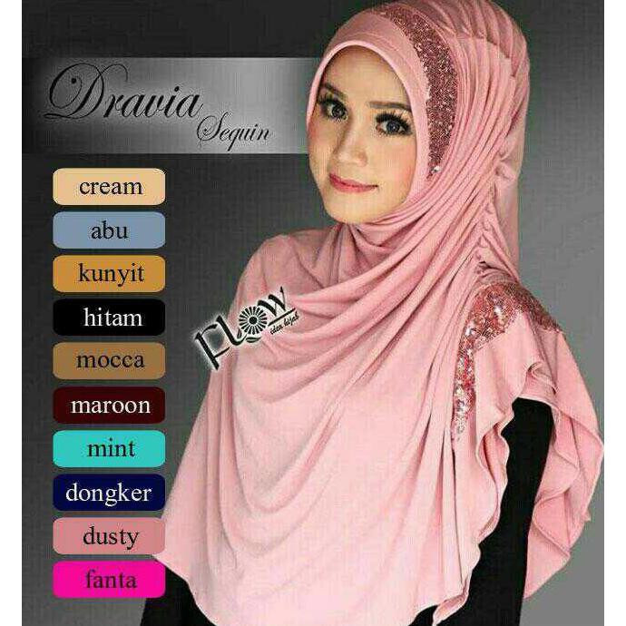 Terbaik Dravia Squin | Baju Lebaran Muslim Wanita Anak Pria Muslimah Couple Gamis Pesta Putih Lengan