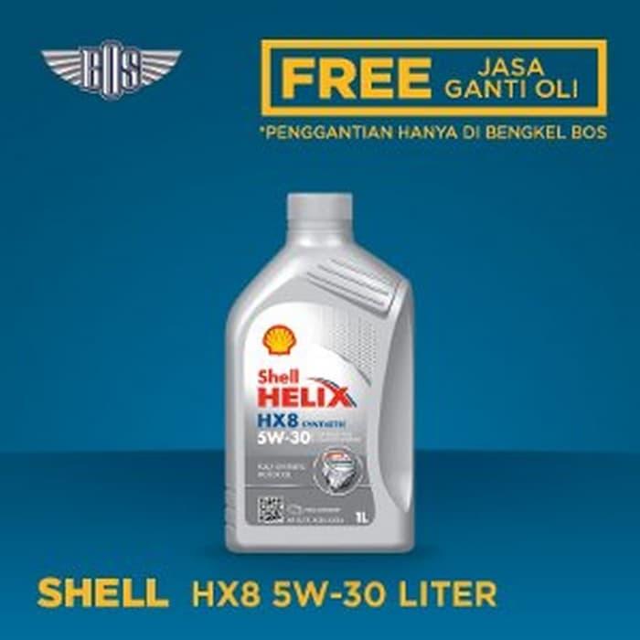 Oli Mobil Shell HX8 Full Synthetic- 5w-30 1 LITER - GRATIS JASA G