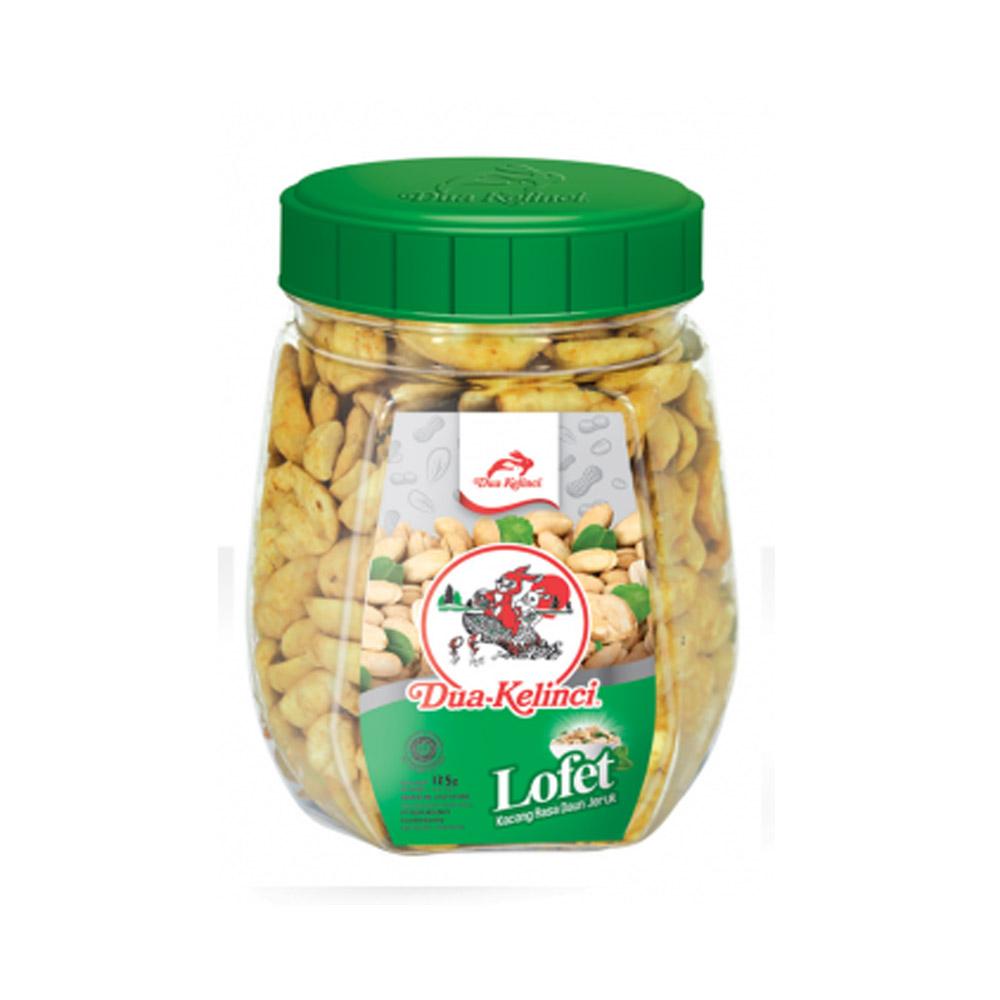 BORONG DONK - Kacang Dua Kelinci Lofet Kacang Rasa Daun Jeruk 1 Toples Isi 125 Gram / Cemilan Gurih dan Enak