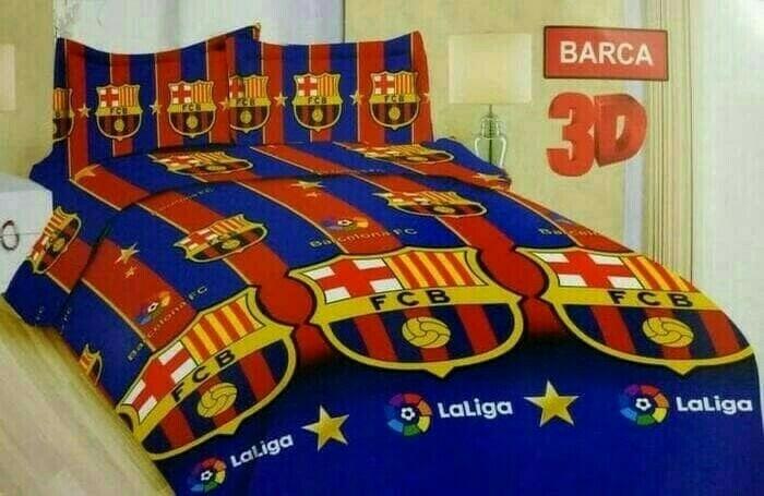 BEDCOVER SET BONITA BARCA No.1 KING 180 BCS BOLA BARCELONA BED COVER Exclusive