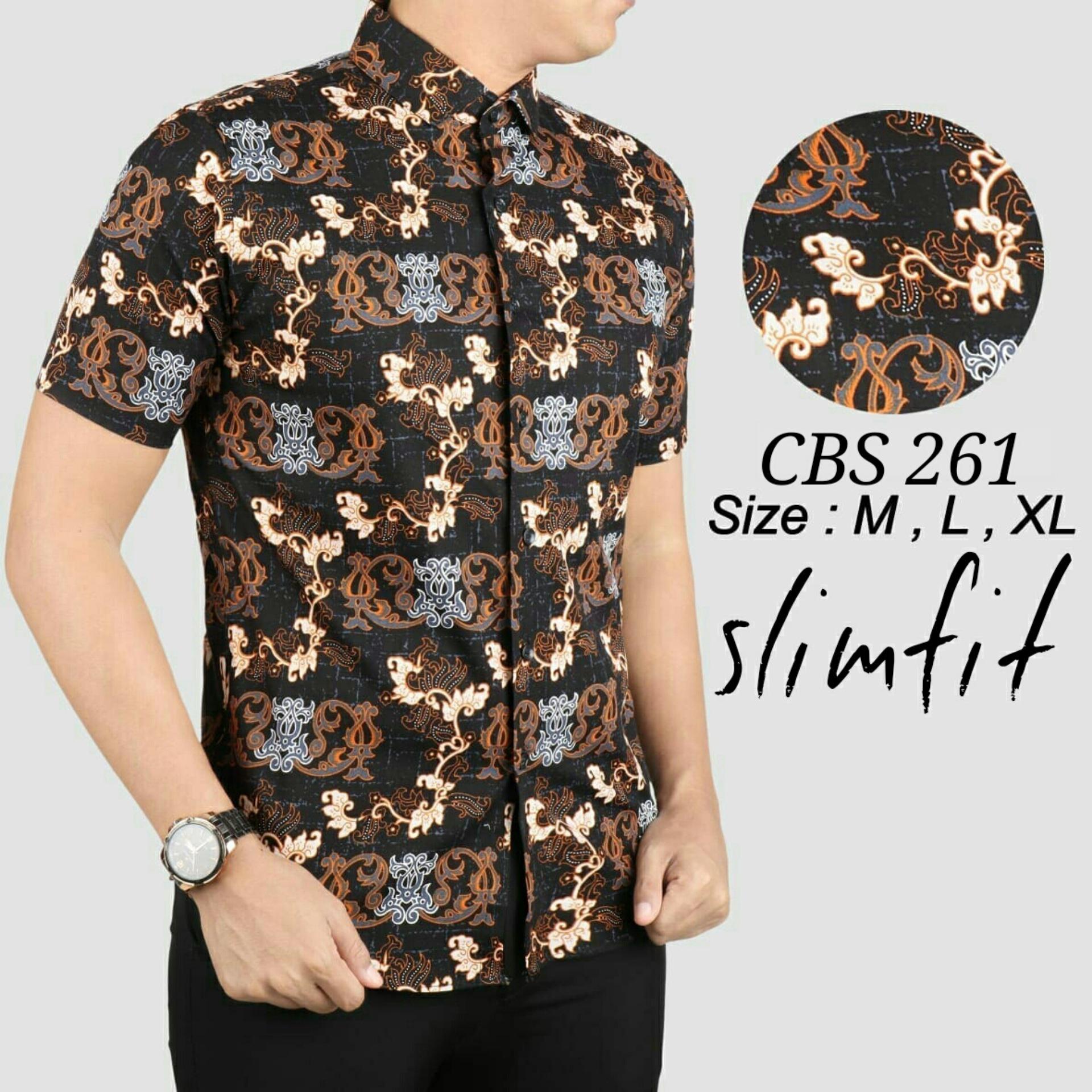 KEMEJA BATIK PRIA SLIM FIT / BAJU BATIK PRIA SLIM FIT OB789